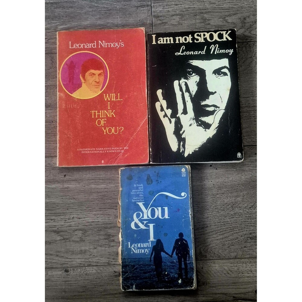 Vtg Leonard Nimoy 3 Book Lot I Am Not Spock You And I Will I Think Of You